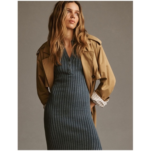 New daily practice by Anthropologie Morris Sweater Midi Dress Short Sleeve XXS - Picture 4 of 7